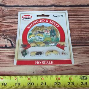 Model power H.O scale Shepherd and sheep #5775 diorama accessories sealed